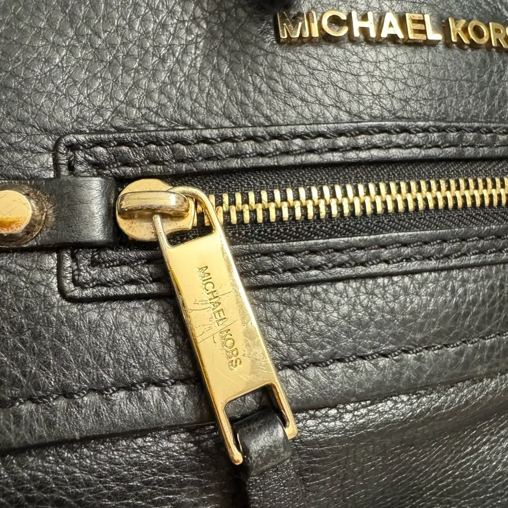 Michael Kors Black Crossbody Bag with Gold Accents - Picture 10 of 10